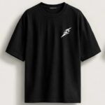 Arthdrop T-Shirt noir brodrie bleu