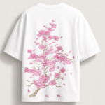 Arthdrop T-Shirt blanc brodrie Rose – Image 2